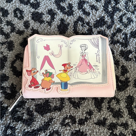 Cinderella Loungefly Disney Pink Backpack with Wallet - Picture 8 of 8
